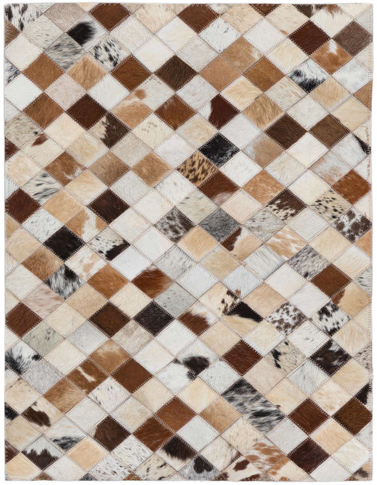 Primary image  2' x 3' Cowhide Leather Rug