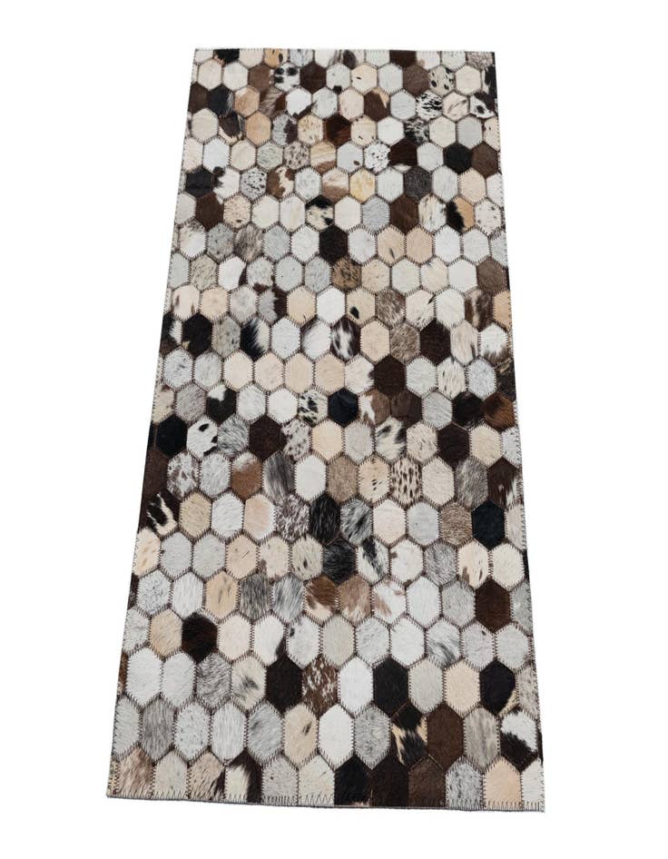 Detail image of  2' x 3' 1 Cowhide Leather Rug