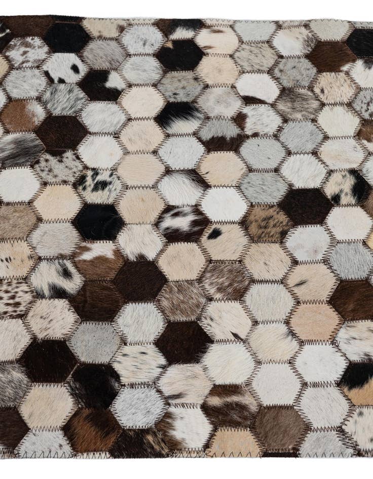 Detail image of  2' x 3' 1 Cowhide Leather Rug