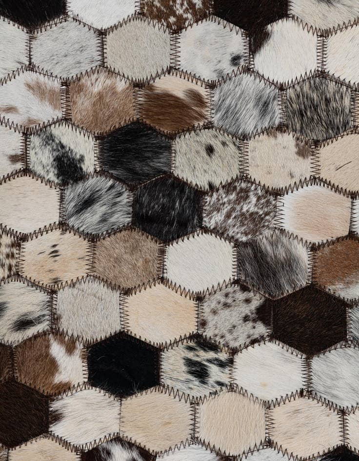 Detail image of  2' x 3' 1 Cowhide Leather Rug