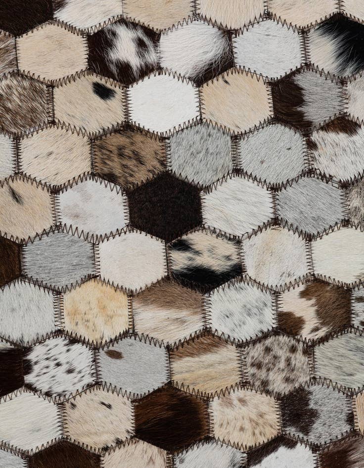 Detail image of  2' x 3' 1 Cowhide Leather Rug