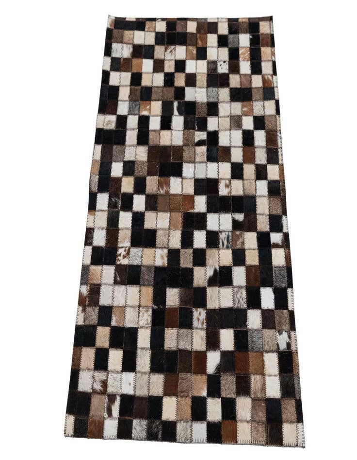 Detail image of  2' 1 x 3' Cowhide Leather Rug