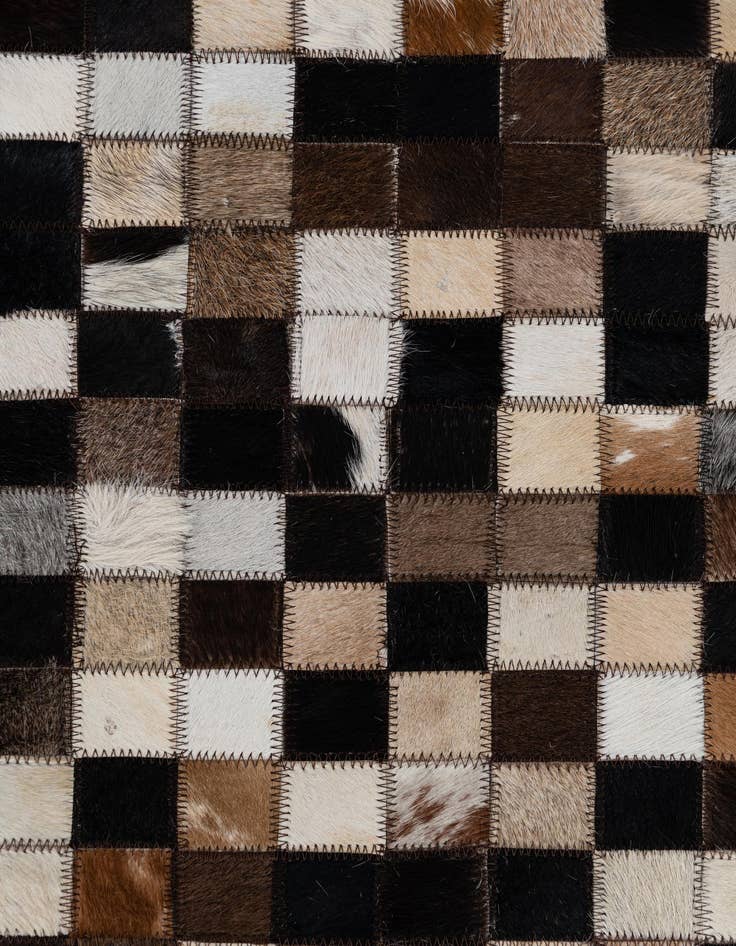 Detail image of  2' 1 x 3' Cowhide Leather Rug