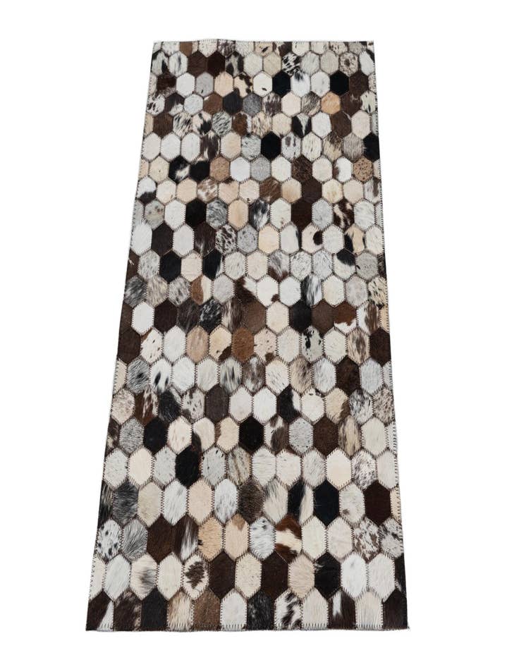 Detail image of  2' x 3' 1 Cowhide Leather Rug