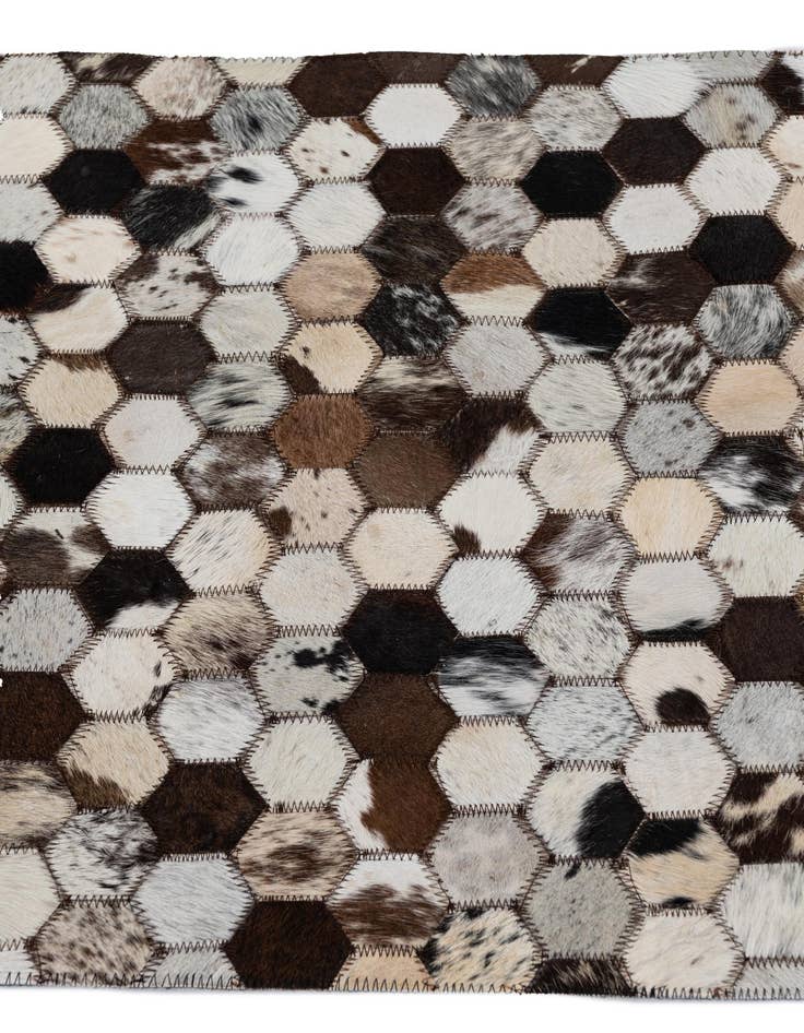 Detail image of  2' x 3' 1 Cowhide Leather Rug