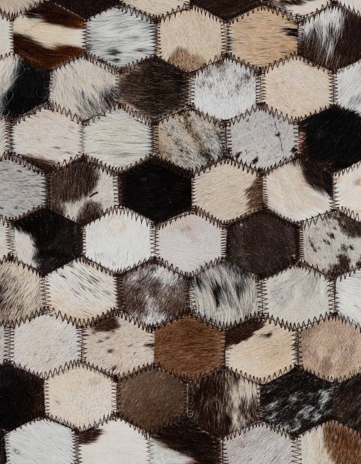 Detail image of  2' x 3' 1 Cowhide Leather Rug