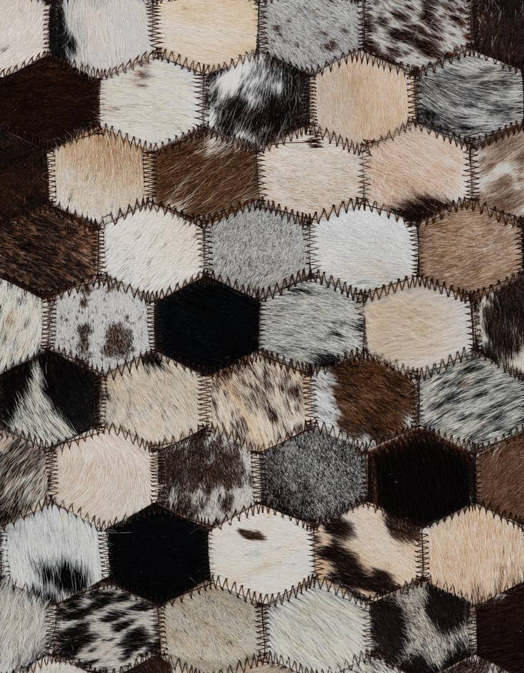 Detail image of  2' x 3' 1 Cowhide Leather Rug
