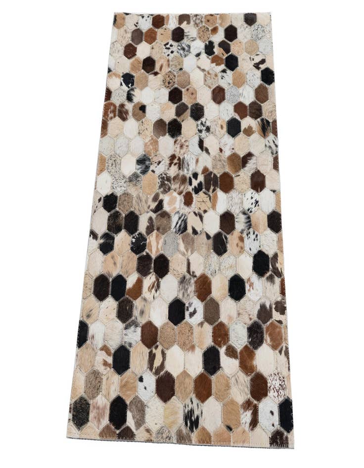 Detail image of  2' x 3' 1 Cowhide Leather Rug