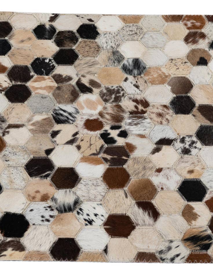 Detail image of  2' x 3' 1 Cowhide Leather Rug