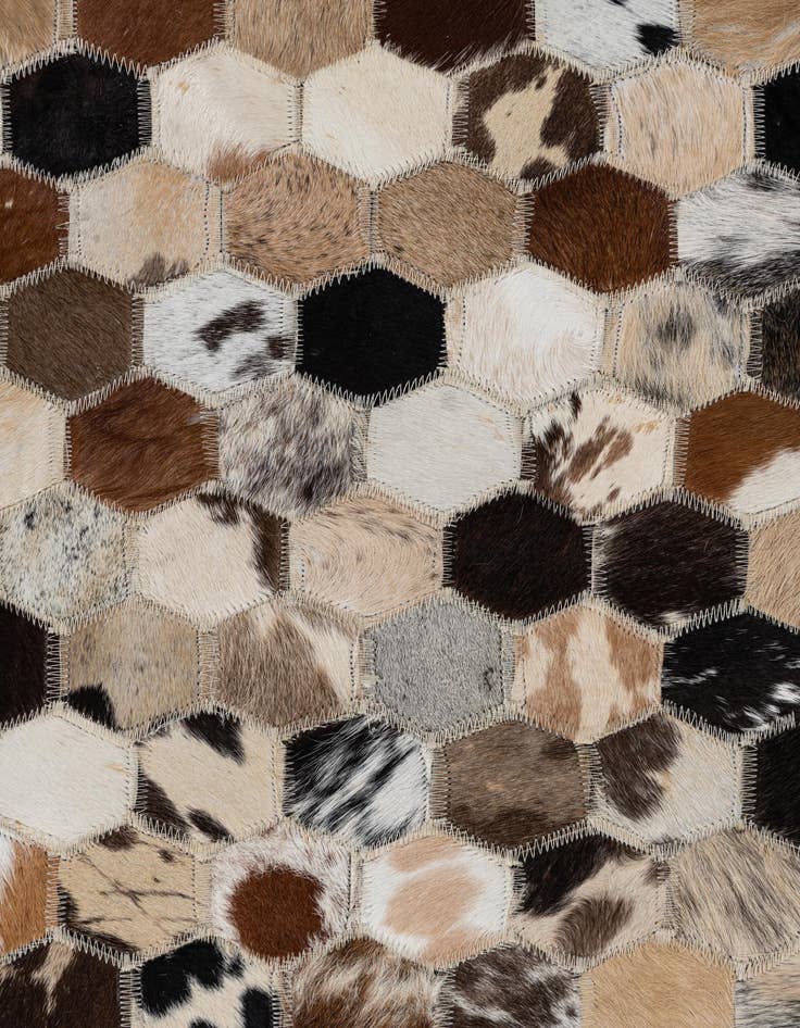Detail image of  2' x 3' 1 Cowhide Leather Rug