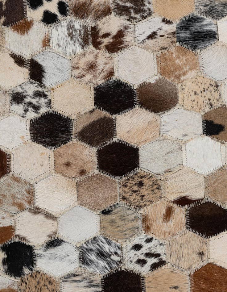 Detail image of  2' x 3' 1 Cowhide Leather Rug