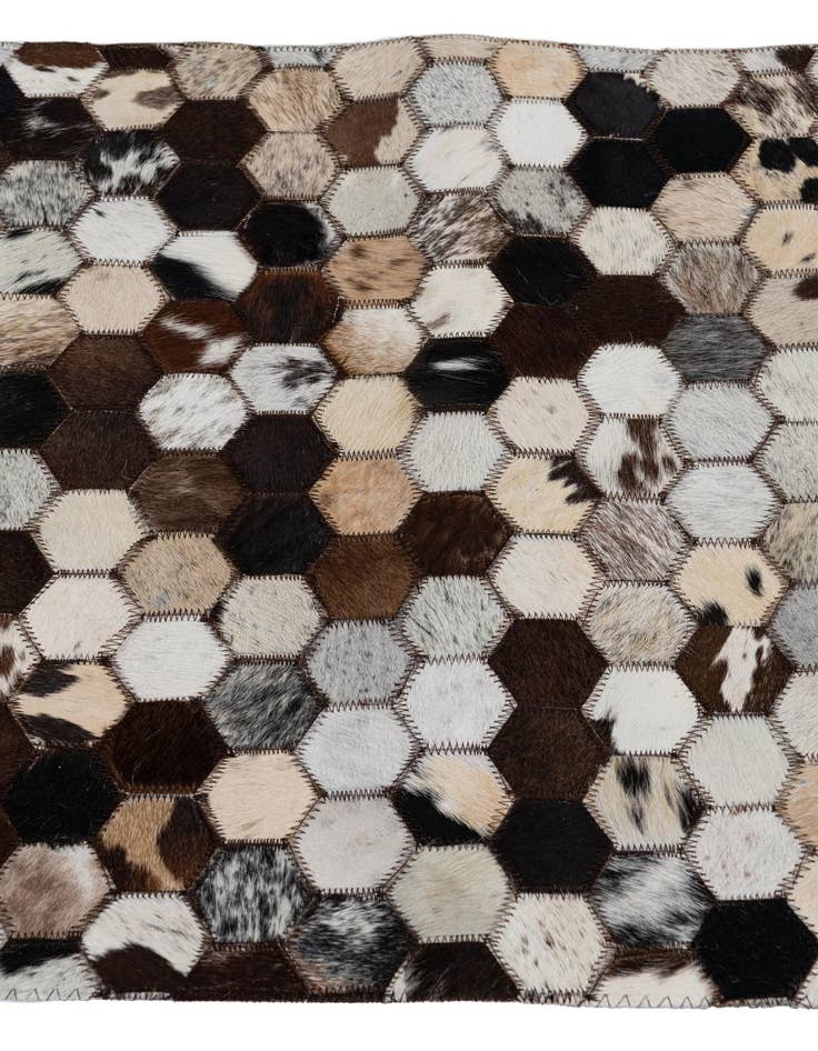 Detail image of  2' x 3' 1 Cowhide Leather Rug