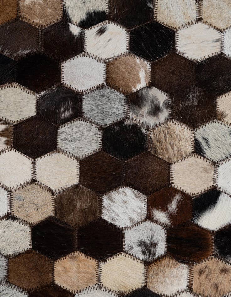 Detail image of  2' x 3' 1 Cowhide Leather Rug