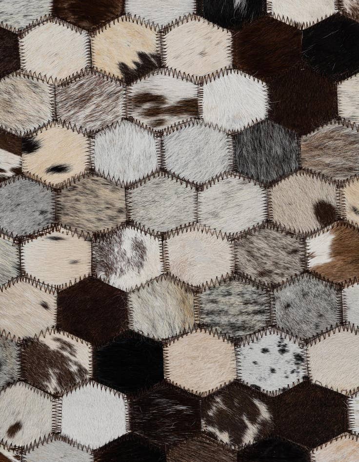 Detail image of  2' x 3' 1 Cowhide Leather Rug