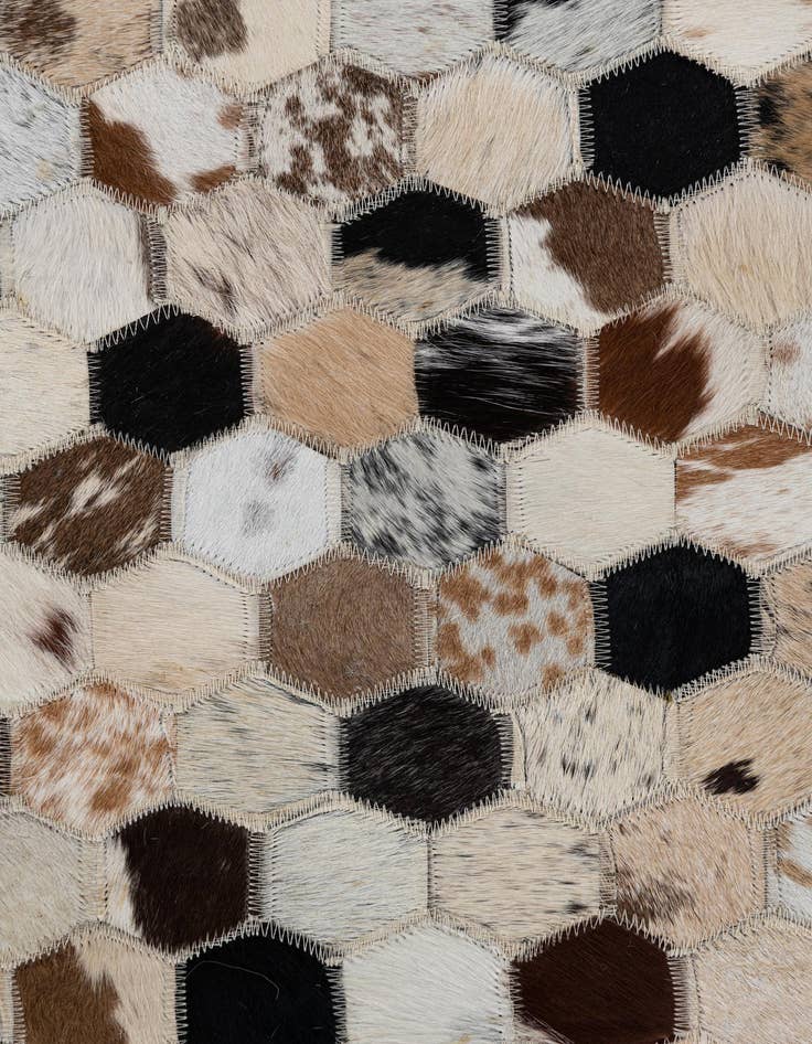 Detail image of  2' x 3' Cowhide Leather Rug