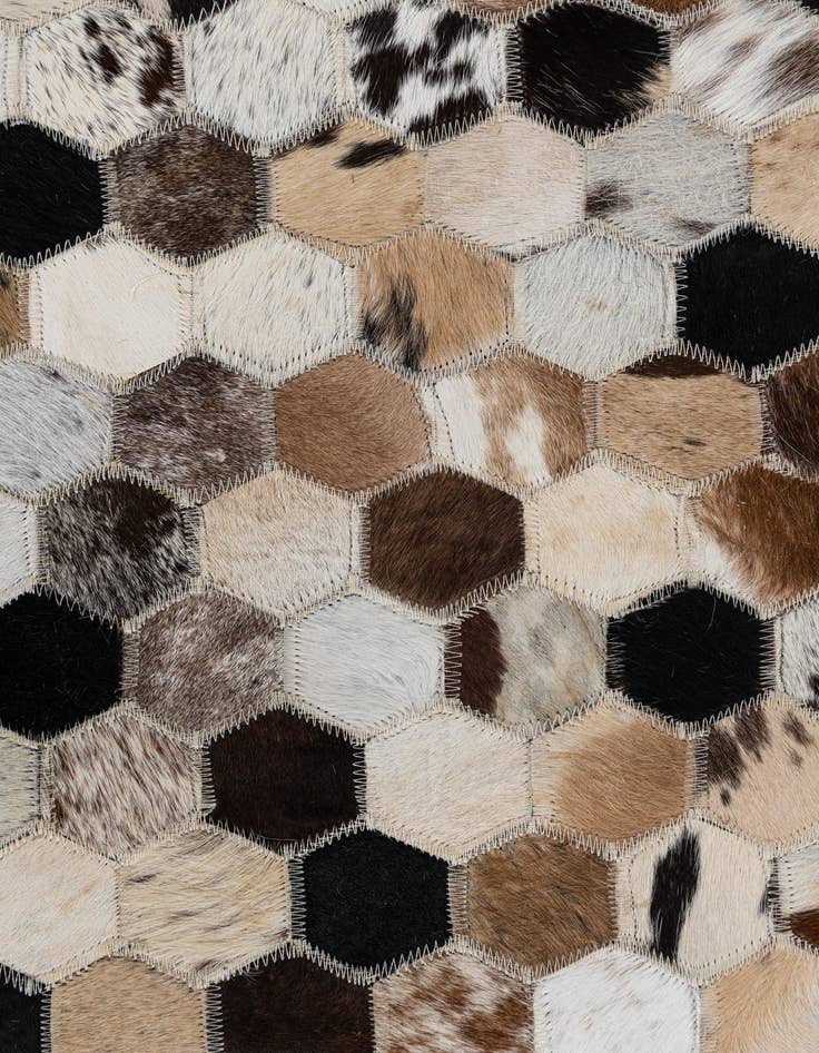 Detail image of  2' x 3' Cowhide Leather Rug