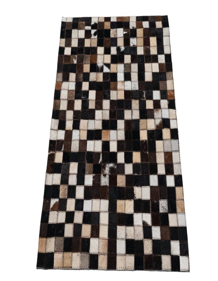 Detail image of  2' 1 x 3' Cowhide Leather Rug