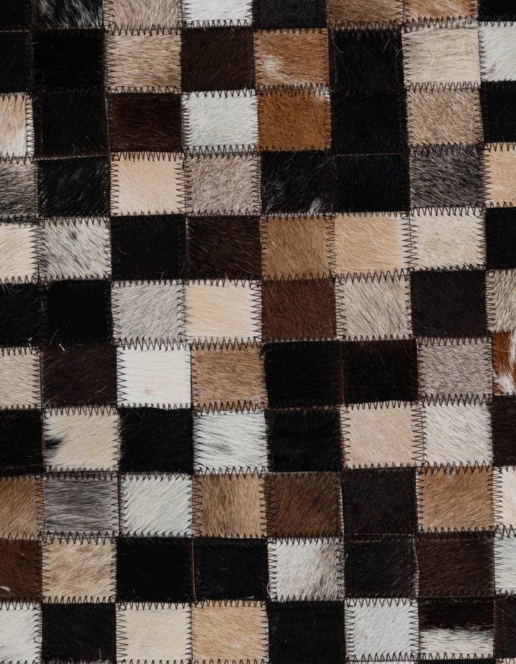 Detail image of  2' 1 x 3' Cowhide Leather Rug