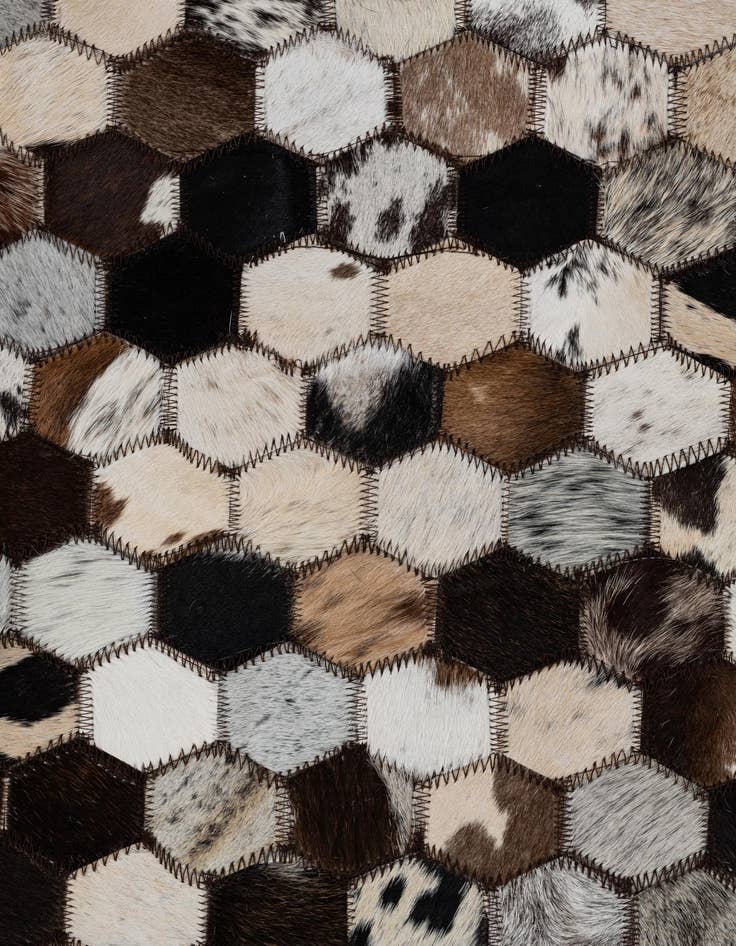 Detail image of  2' x 3' Cowhide Leather Rug