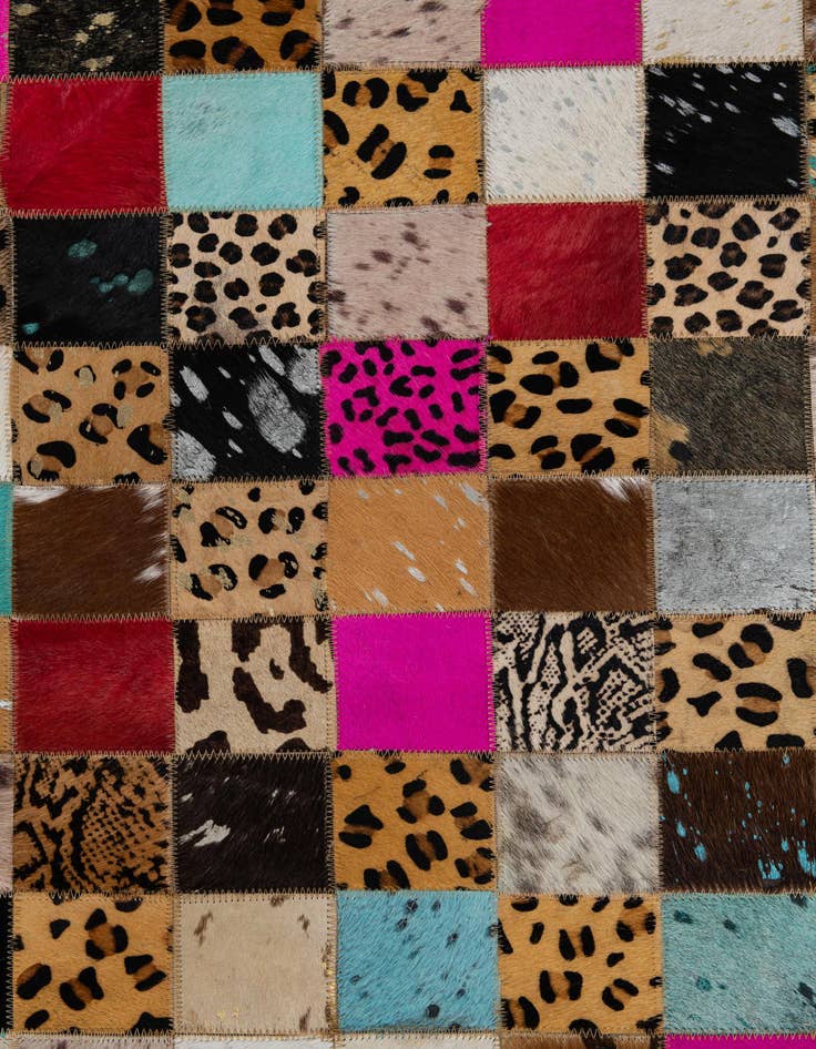 Detail image of  5' x 8' Cowhide Leather Rug