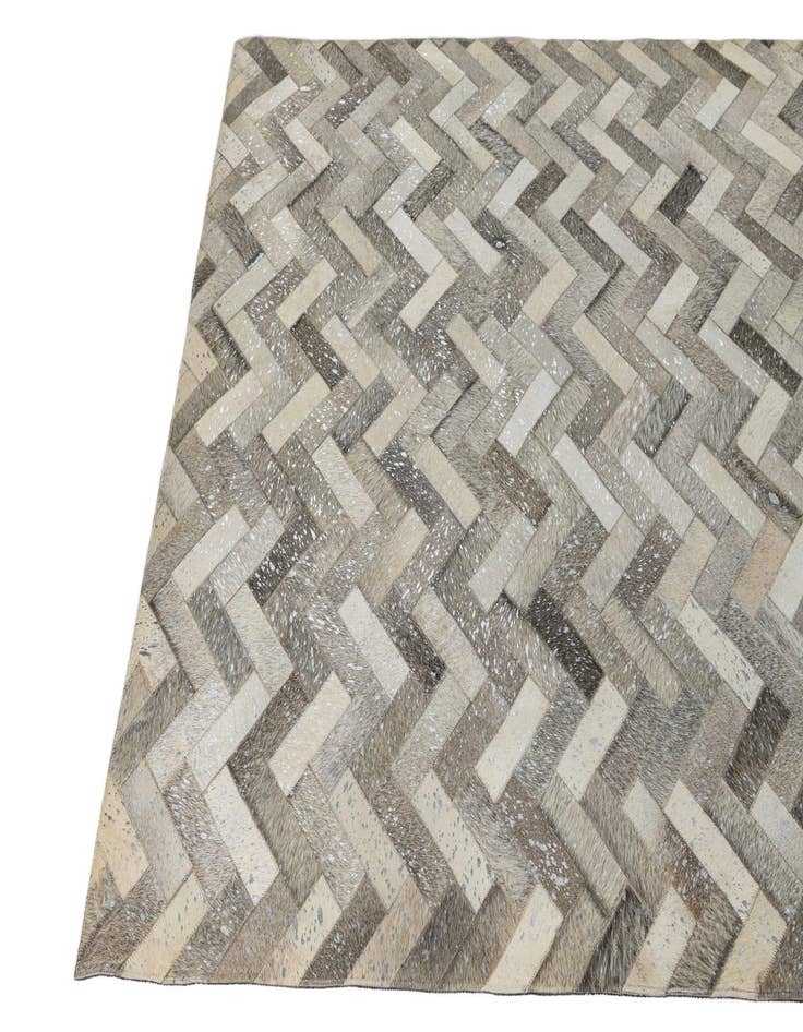 Detail image of  5' x 7' 10 Cowhide Leather Rug