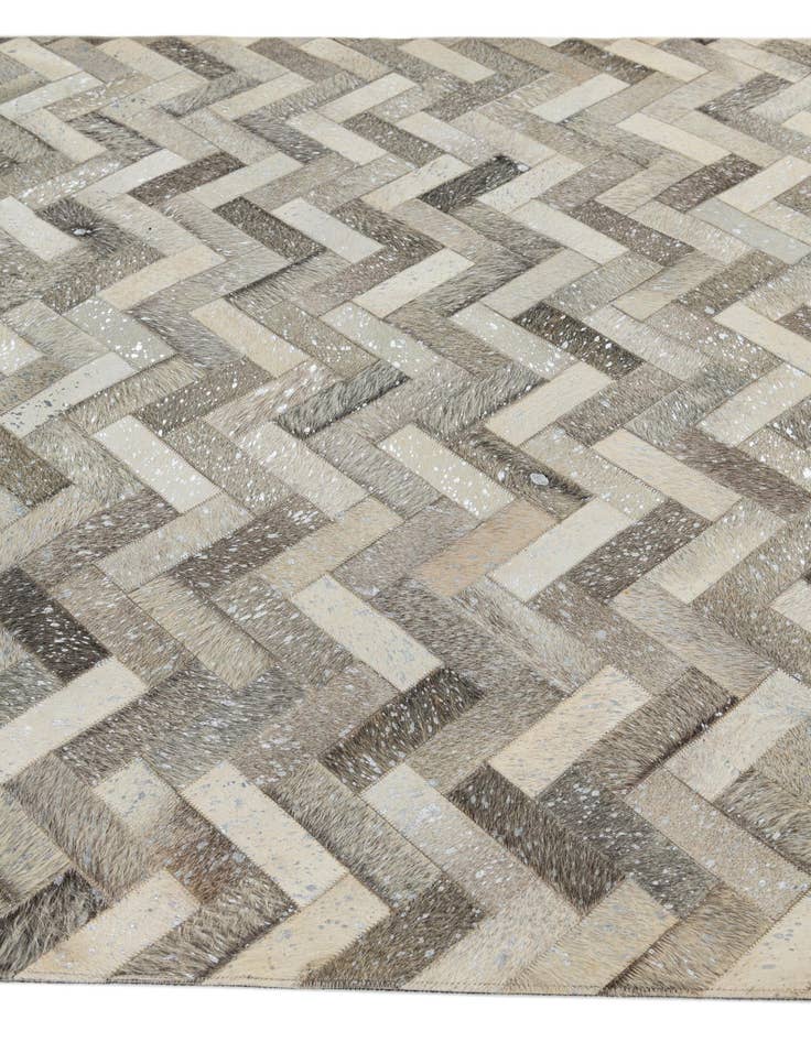 Detail image of  5' x 7' 10 Cowhide Leather Rug