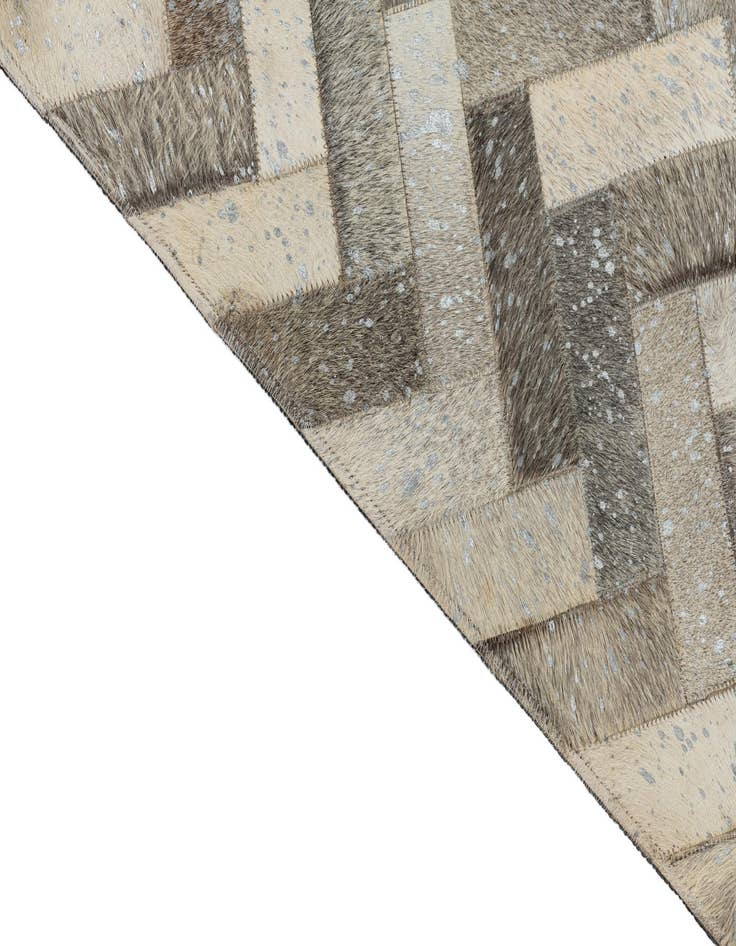 Detail image of  5' x 7' 10 Cowhide Leather Rug