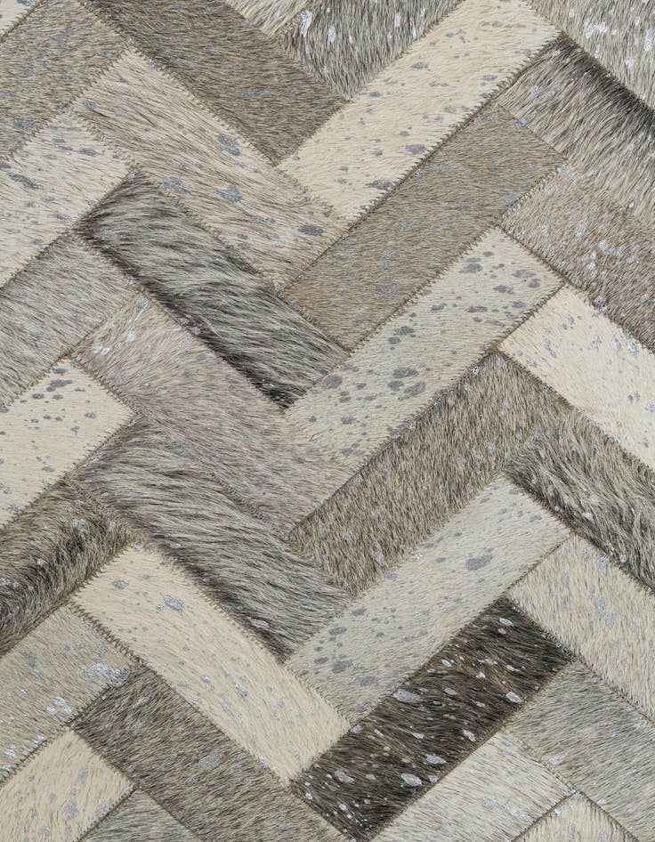 Detail image of  5' x 7' 10 Cowhide Leather Rug