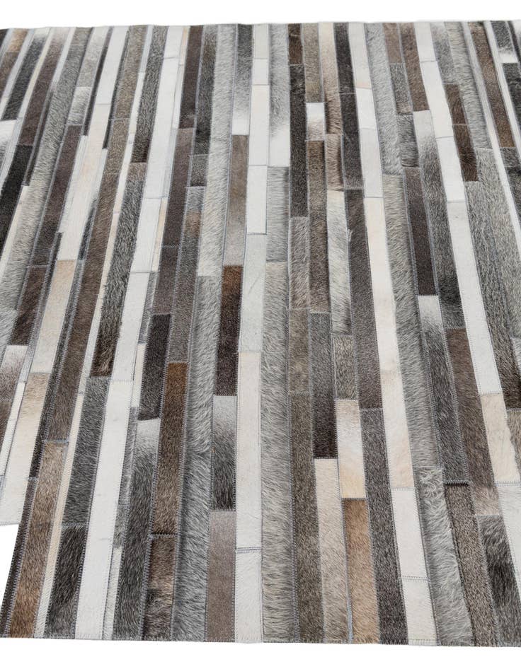 Detail image of  5' 1 x 8' Cowhide Leather Rug