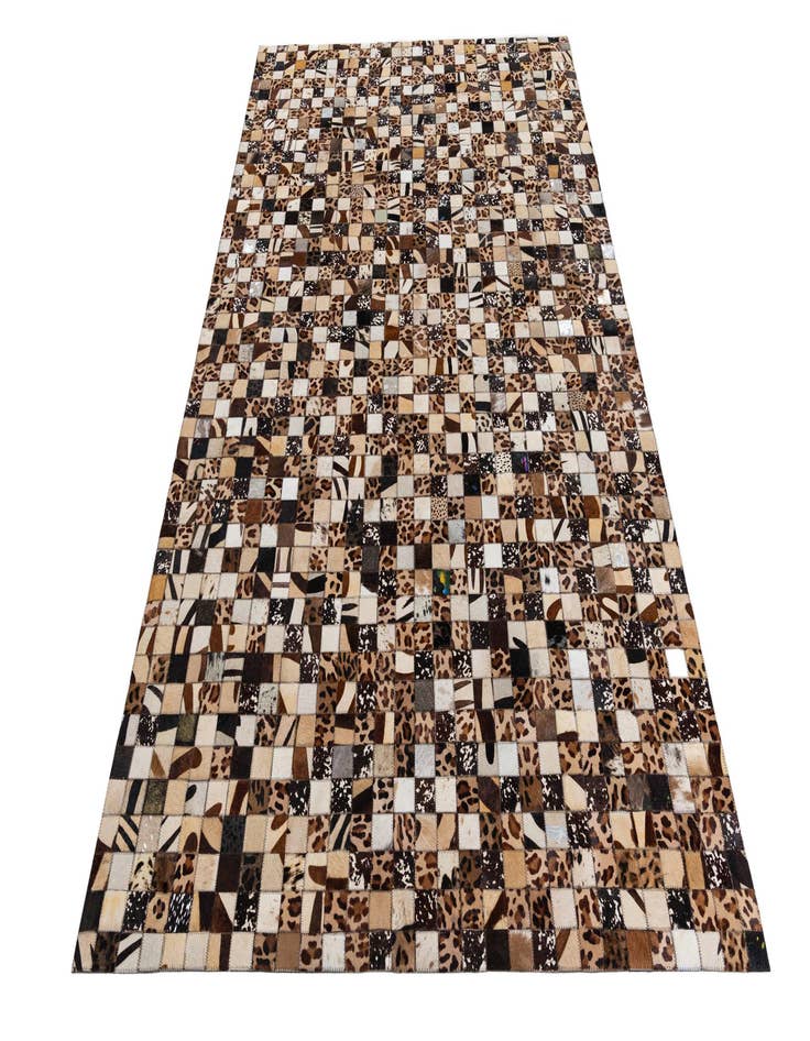 Detail image of  5' 1 x 8' 1 Cowhide Leather Rug