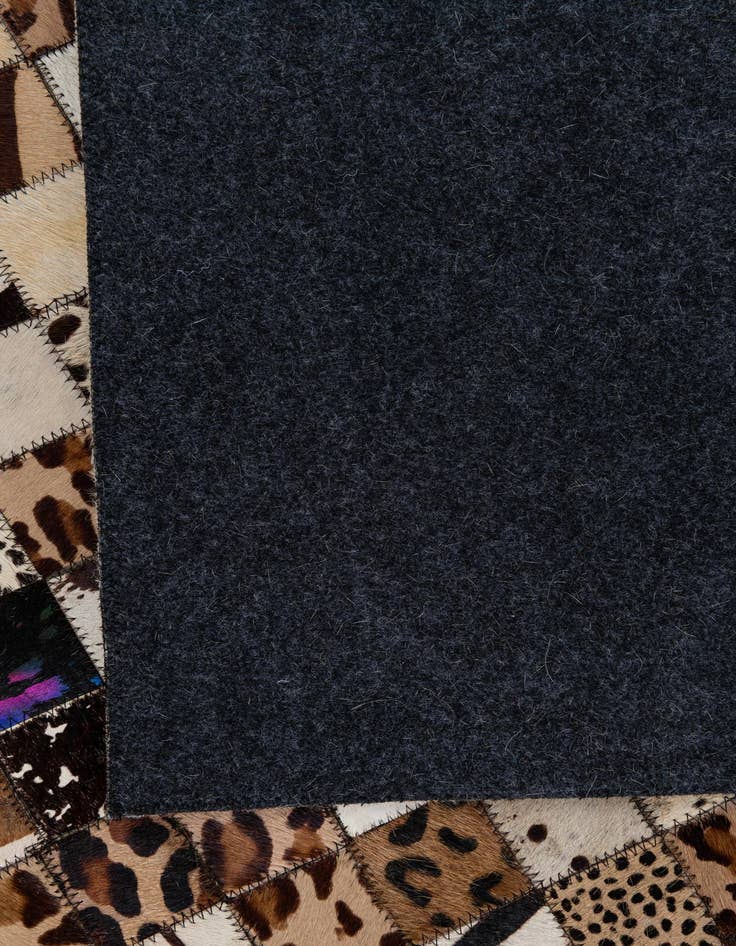 Detail image of  5' 1 x 8' 1 Cowhide Leather Rug