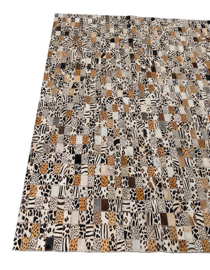 Detail image of  5' 1 x 8' Cowhide Leather Rug