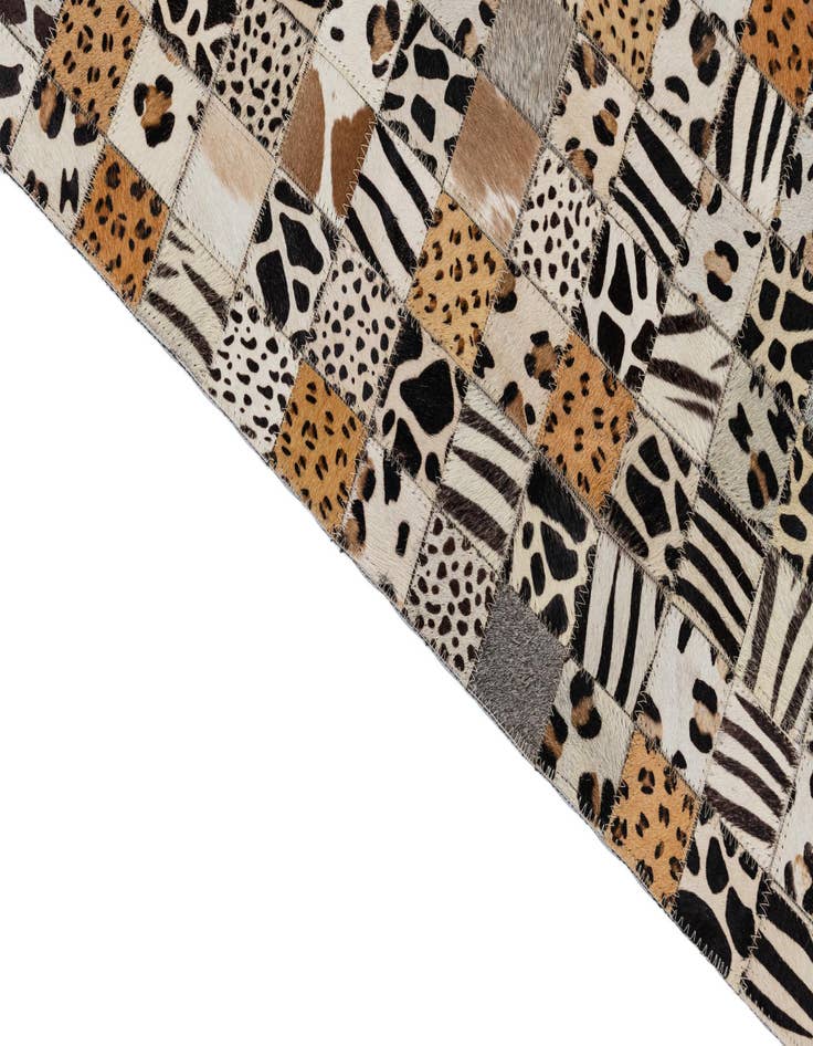 Detail image of  5' 1 x 8' Cowhide Leather Rug