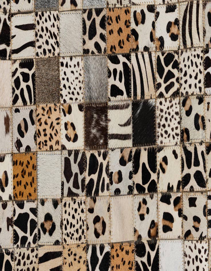 Detail image of  5' 1 x 8' Cowhide Leather Rug