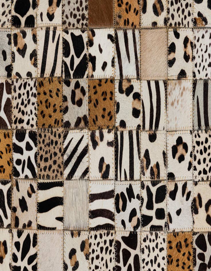 Detail image of  5' 1 x 8' Cowhide Leather Rug