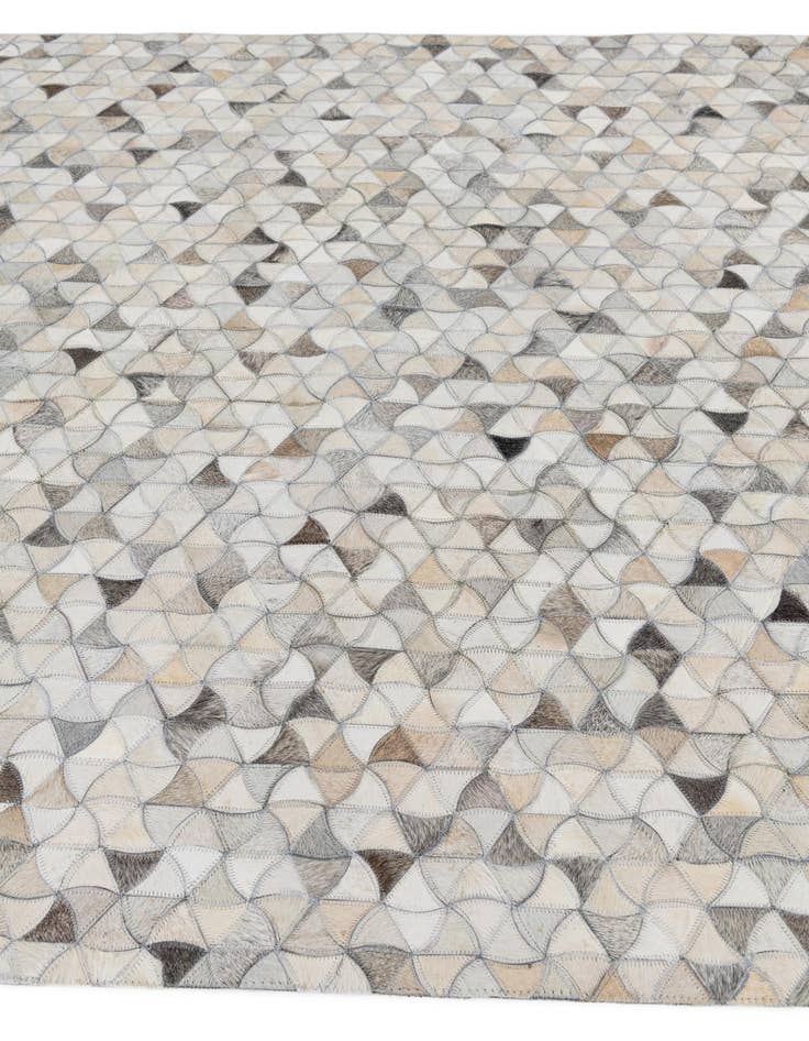 Detail image of  5' 2 x 7' 10 Cowhide Leather Rug