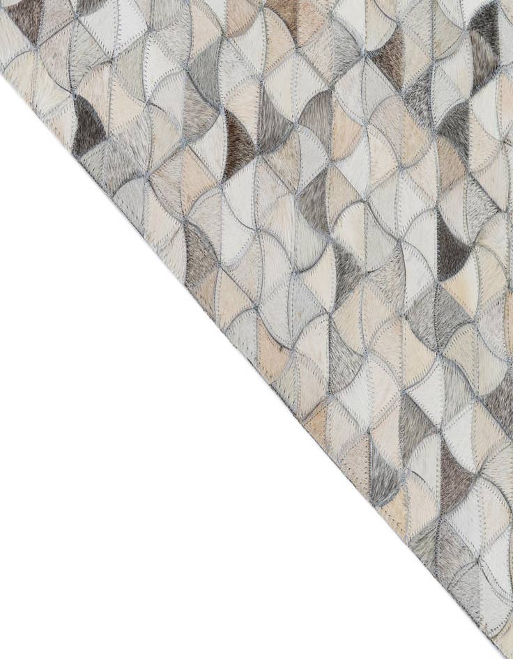 Detail image of  5' 2 x 7' 10 Cowhide Leather Rug