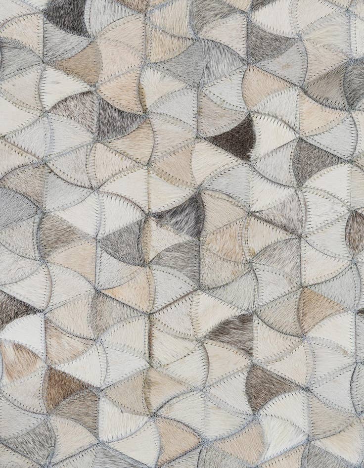 Detail image of  5' 2 x 7' 10 Cowhide Leather Rug