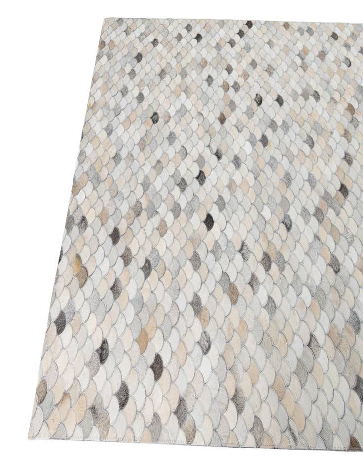 Detail image of  5' 1 x 8' 1 Cowhide Leather Rug