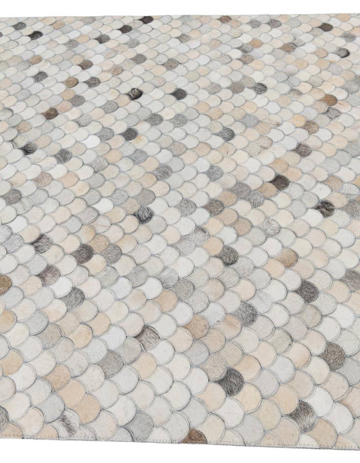 Detail image of  5' 1 x 8' 1 Cowhide Leather Rug