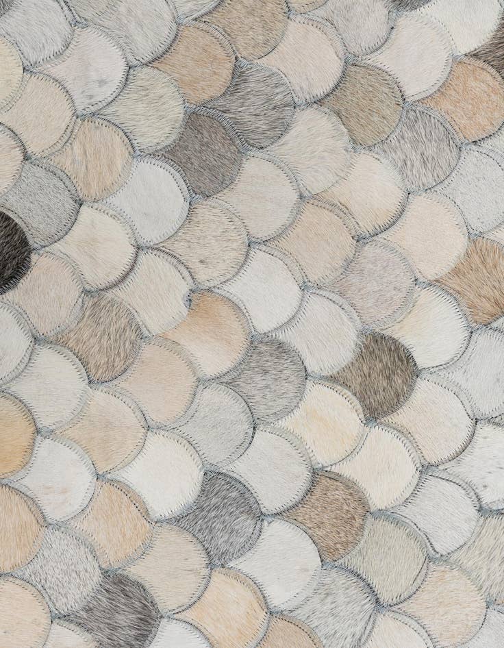 Detail image of  5' 1 x 8' 1 Cowhide Leather Rug