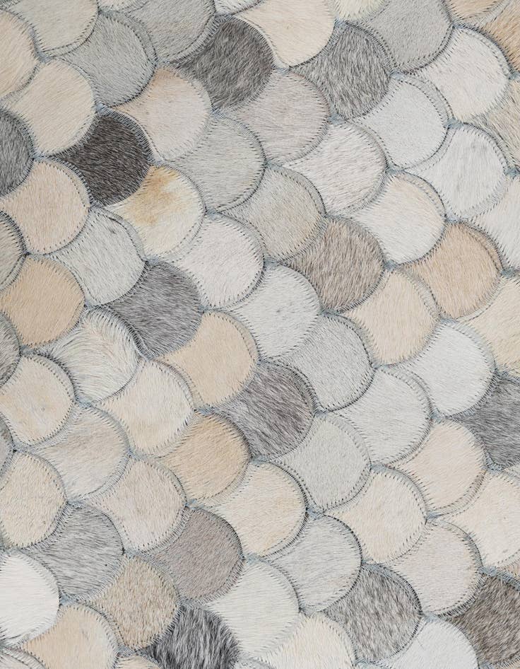 Detail image of  5' 1 x 8' 1 Cowhide Leather Rug