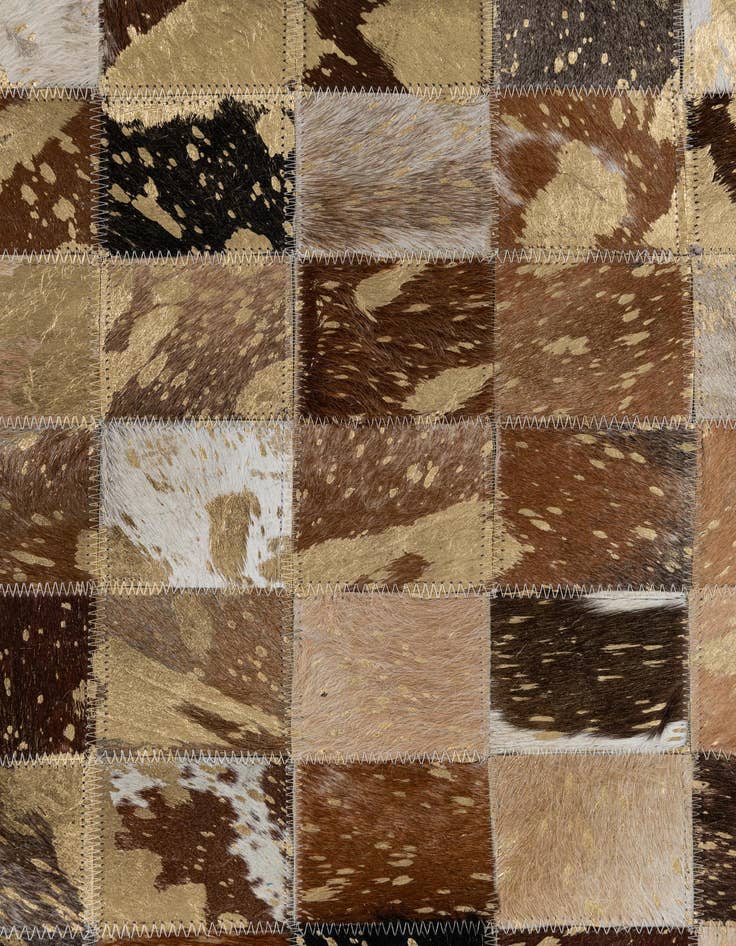 Detail image of  5' x 8' Cowhide Leather Rug