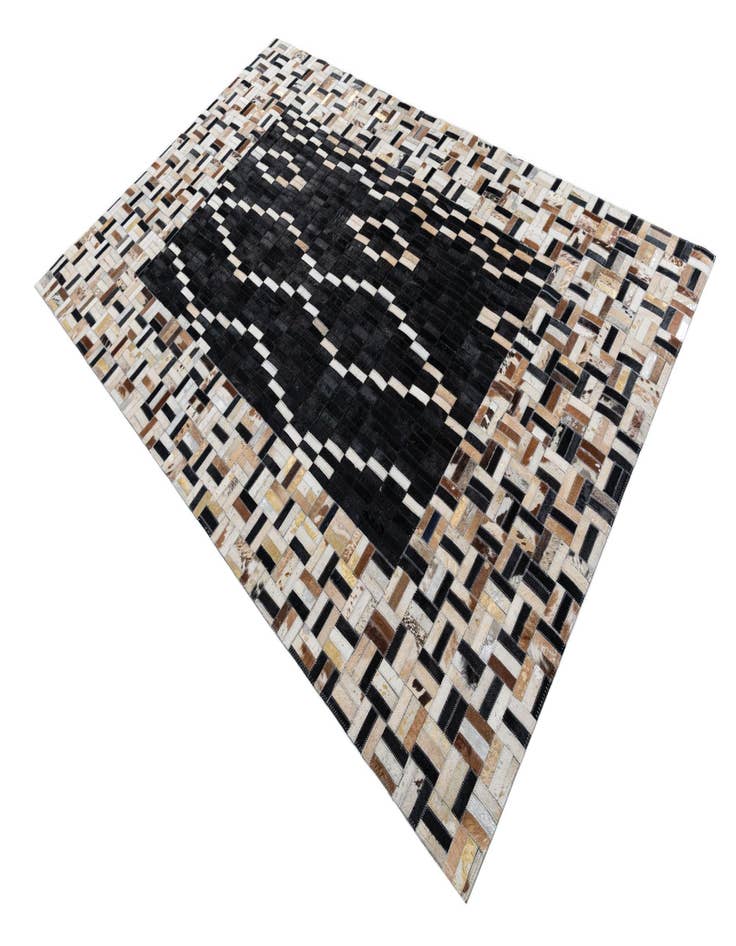 Detail image of  5' x 7' 10 Cowhide Leather Rug