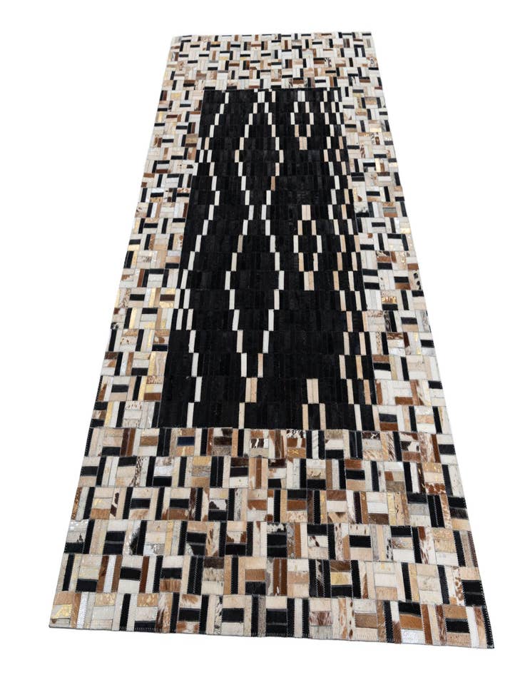 Detail image of  5' x 7' 10 Cowhide Leather Rug