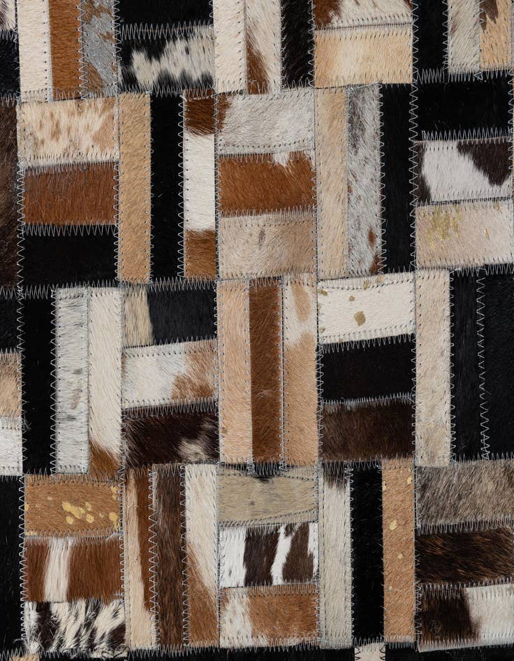 Detail image of  5' x 7' 10 Cowhide Leather Rug