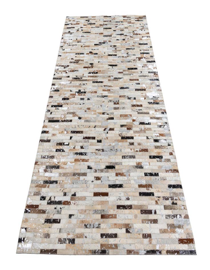 Detail image of  5' 2 x 8' 1 Cowhide Leather Rug