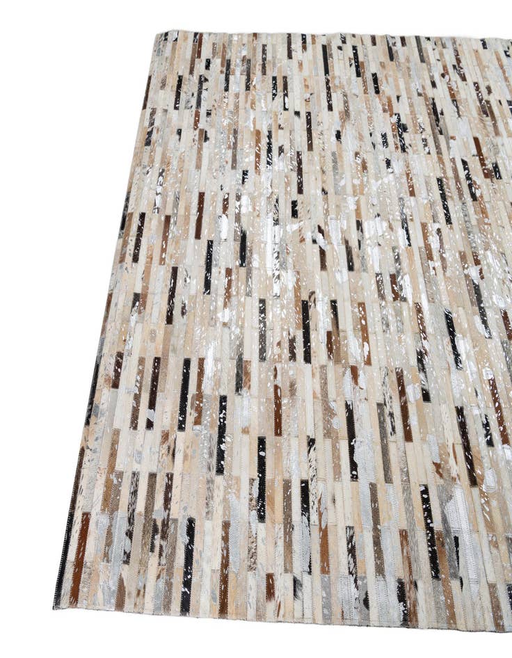 Detail image of  5' 2 x 8' 1 Cowhide Leather Rug