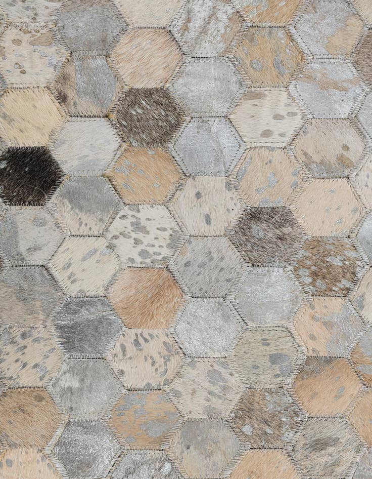 Detail image of  5' x 8' 1 Cowhide Leather Rug