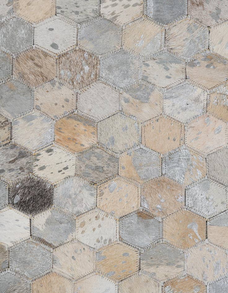 Detail image of  5' x 8' 1 Cowhide Leather Rug